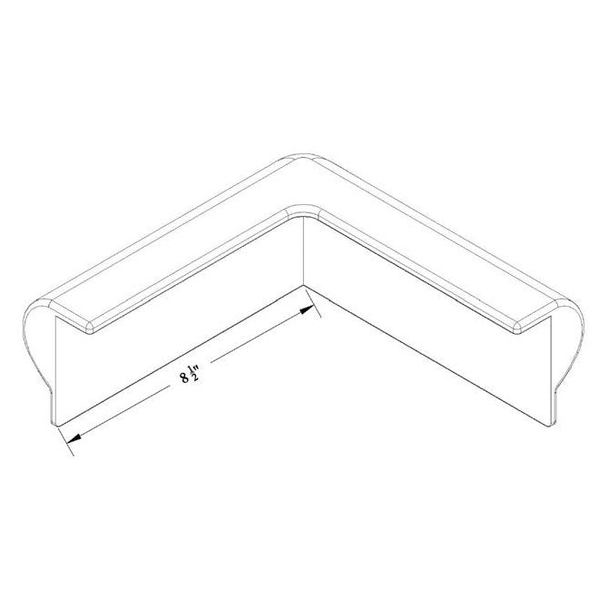 10" PVC Corner Dock Bumper (White) | UCSCCB