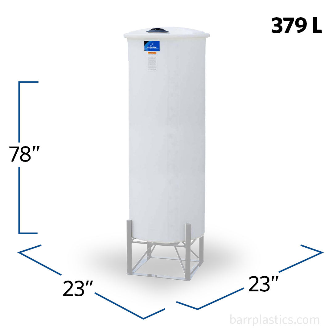 100 Gallon 15 Degree Plastic Cone Bottom Tank | CB0100-23