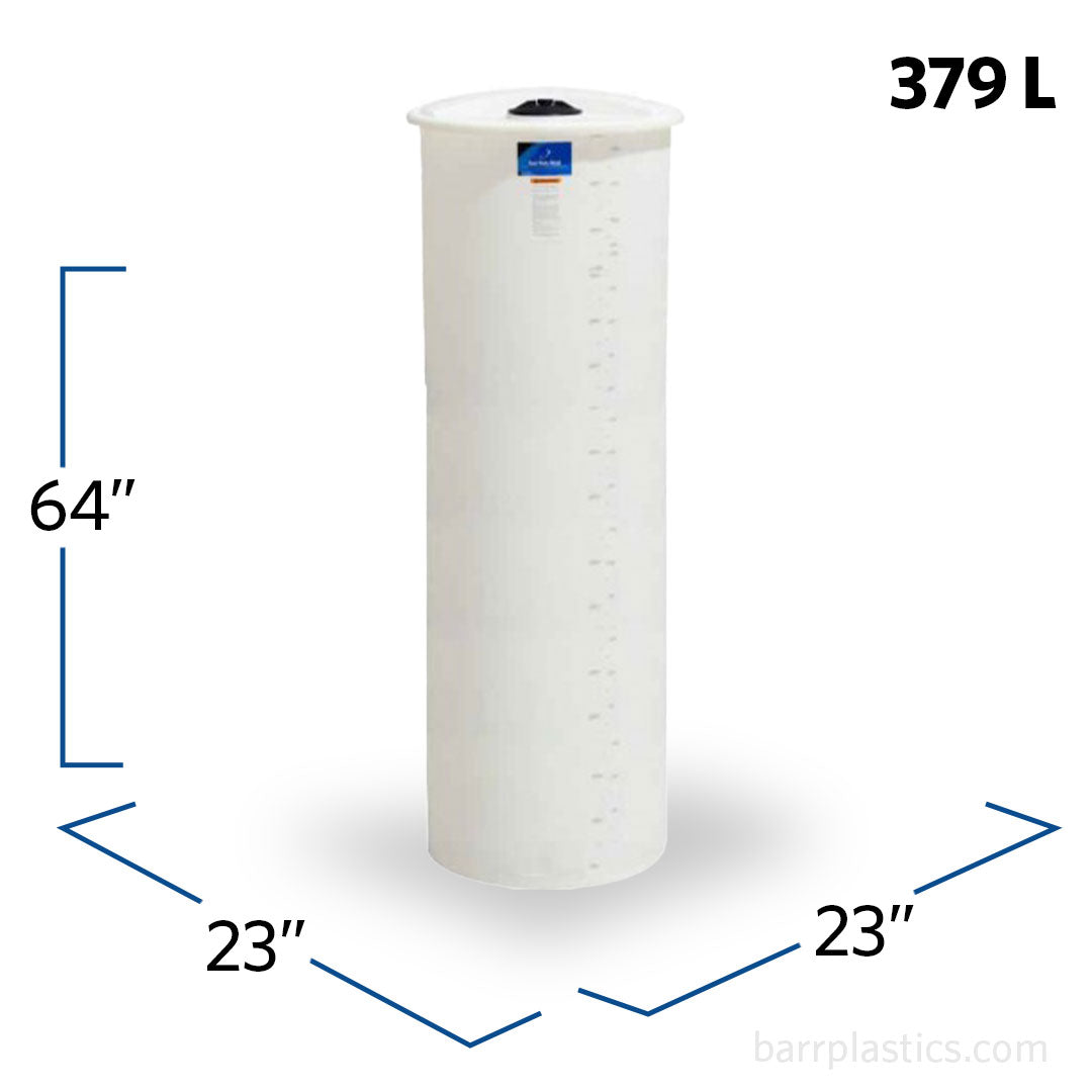 100 Gallon Plastic Vertical Batch Storage Tank | VT0100-23