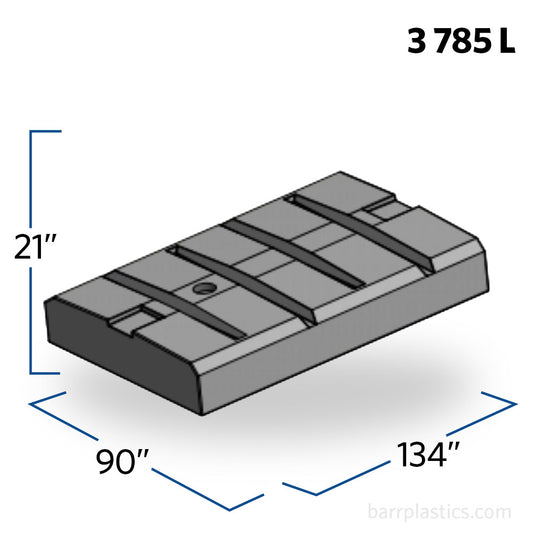 1000 Gallon Low Profile Aboveground Holding Tank | 45735