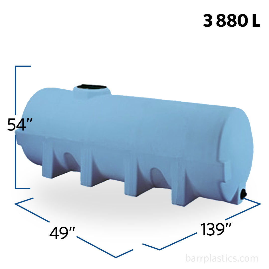 1025 Gallon HDPE Plastic Horizontal Leg Tank | 40131