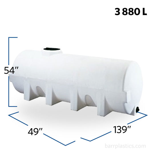 1025 Gallon Plastic Horizontal Leg Tank | 40089