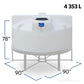 1150 Gallon 15 Degree Plastic Vertical Cone Bottom Tank | CB1150-90