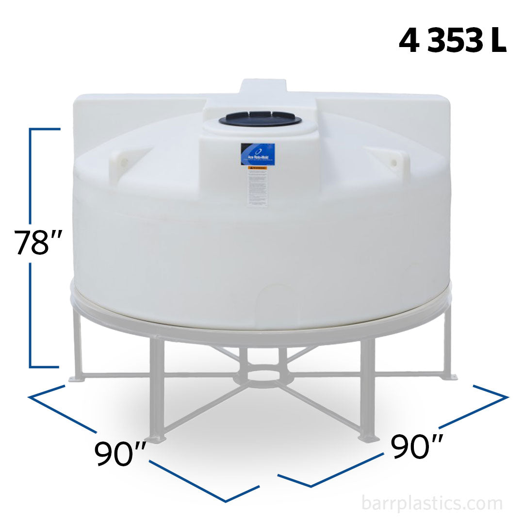 1150 Gallon 15 Degree Plastic Vertical Cone Bottom Tank | CB1150-90