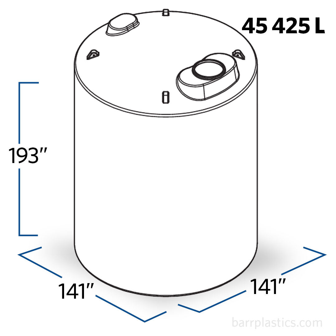 12000 Gallon Plastic Vertical Liquid Storage Tank | 43919 | BARR Plastics