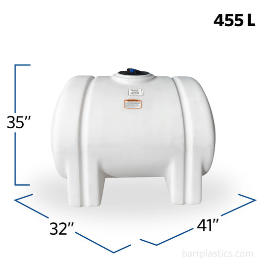 125 Gallon Plastic Horizontal Leg Tank | 40298