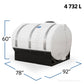 1250 Gallon Plastic Horizontal Elliptical Cradle Tank | HE1250-78