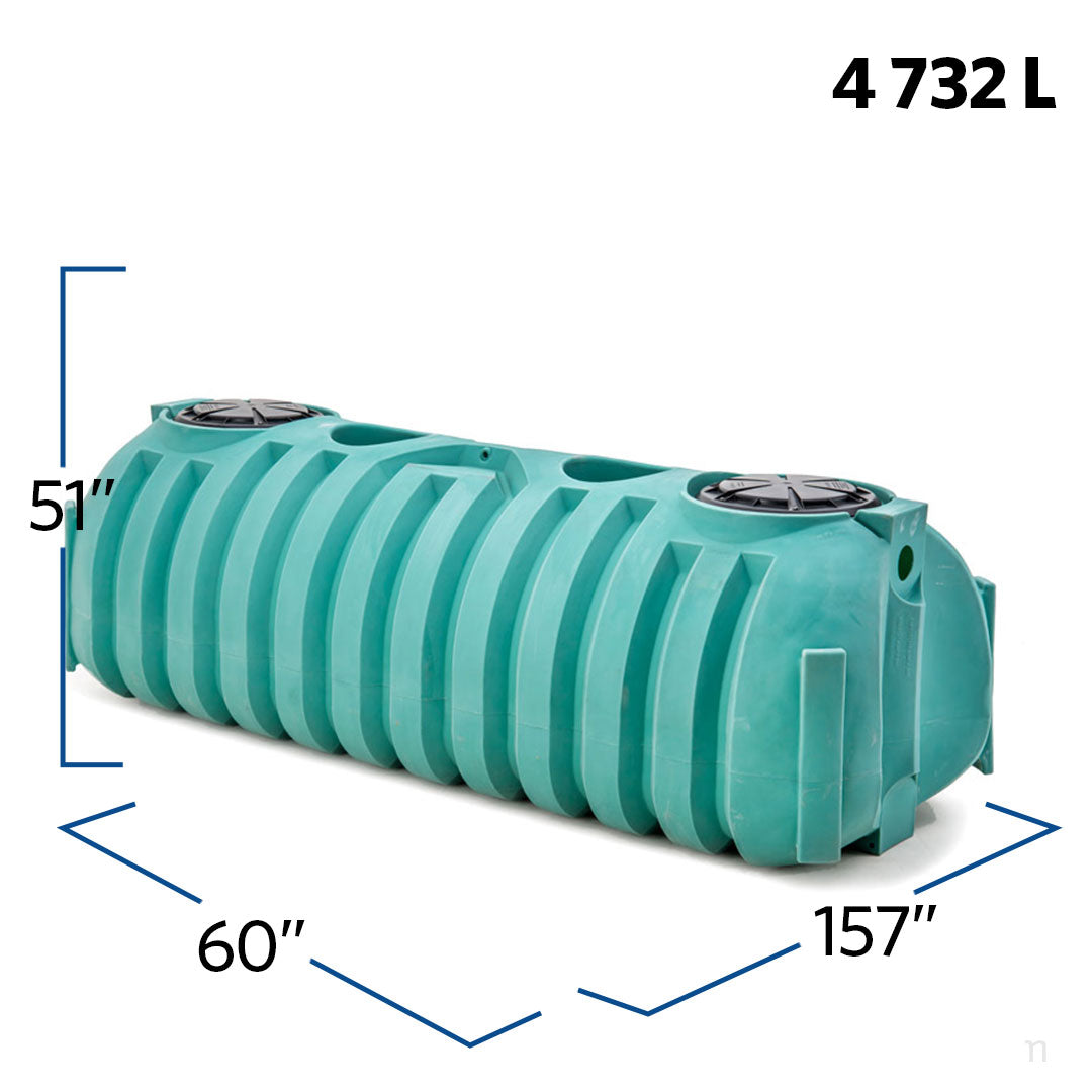 1250 Gallon Plastic Two Compartment Septic Tank | 43503