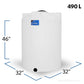 130 Gallon Plastic Vertical Liquid Storage Tank | VT0130-32