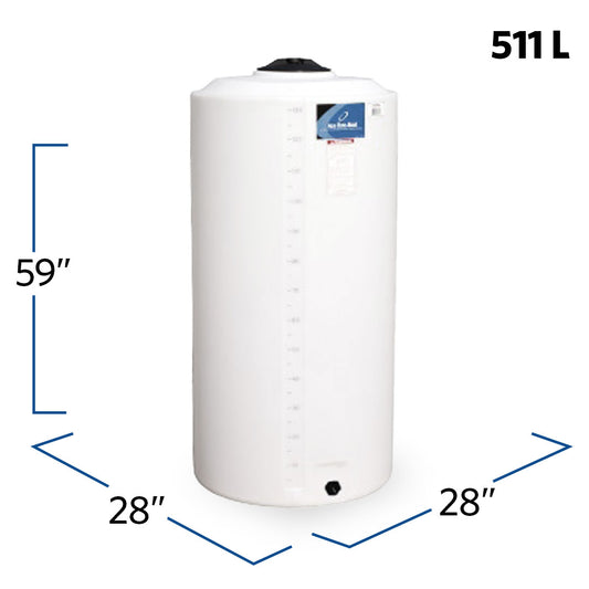 135 Gallon Plastic Vertical Liquid Storage Tank | VT0135-28