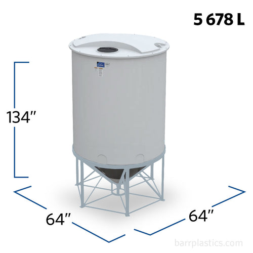 1500 Gallon Open Top 45° Cone Bottom Tank | OC1500-64