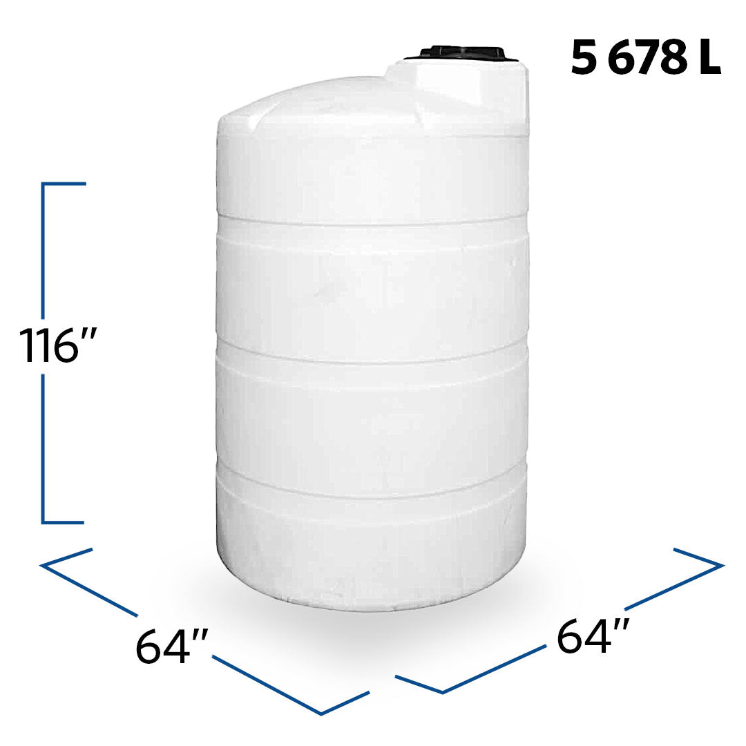 1500 Gallon Plastic Vertical Liquid Storage Tank | 40144