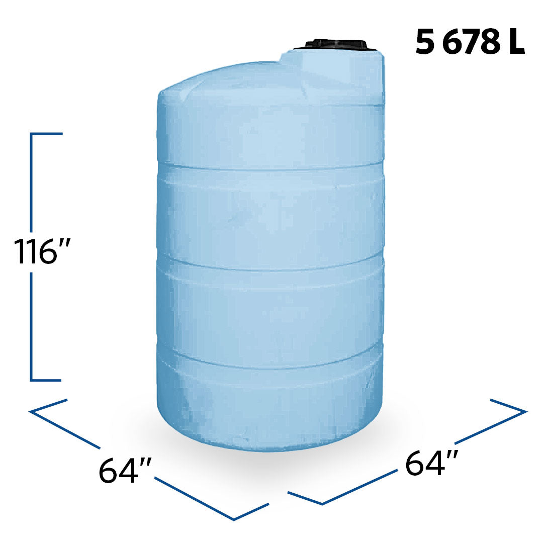 1500 Gallon Plastic Vertical Liquid Storage Tank | 40146