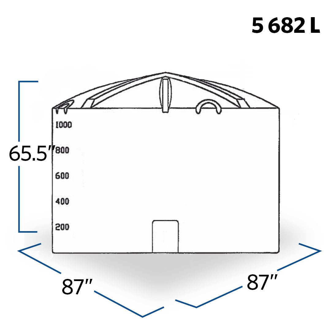 1500 Gallon Plastic Vertical Liquid Storage Tank | 41221