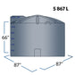 1550 Gallon Plastic Vertical Water Storage Tank | 44533