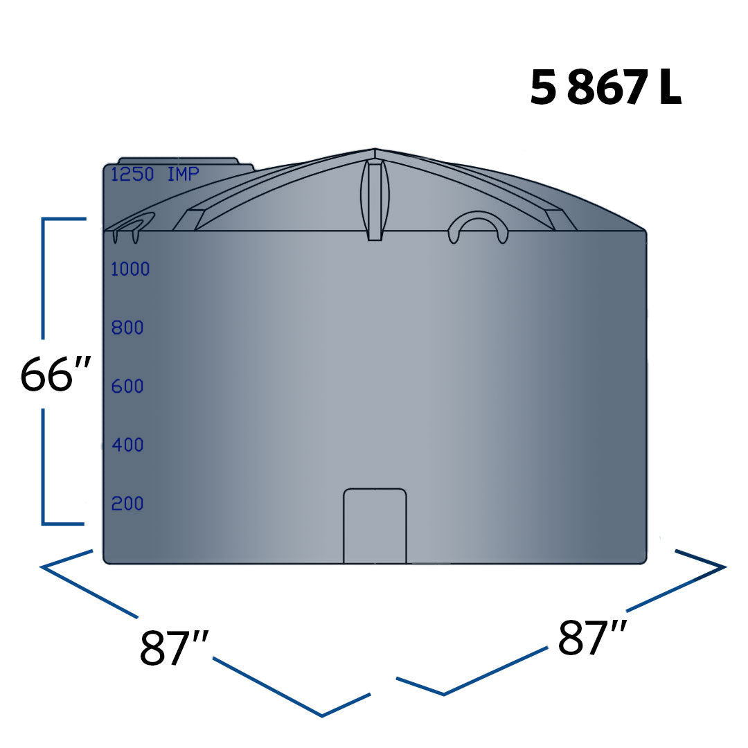 1550 Gallon Plastic Vertical Water Storage Tank | 44533