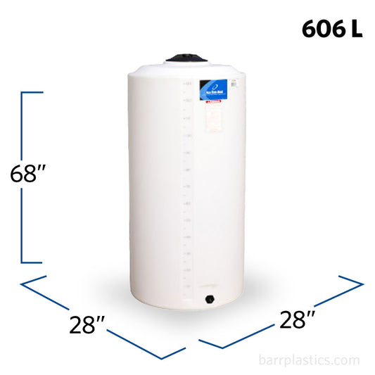 160 Gallon Plastic Vertical Liquid Storage Tank | VT0160-28