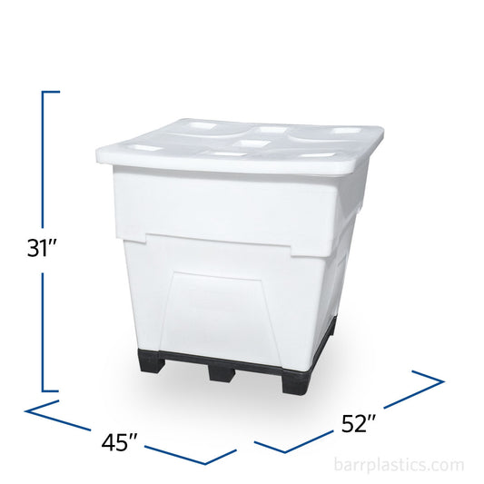 160 Gallons Versa Bin with 7 Leg Pallet Base & Lid | SP160F