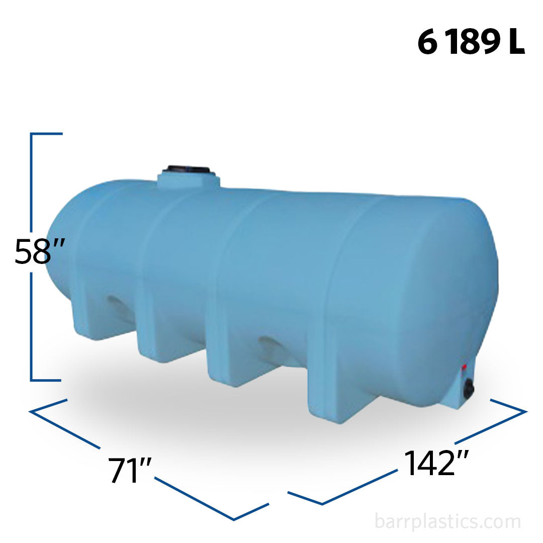 1635 Gallon HDPE Horizontal Elliptical Leg Tank | 40388