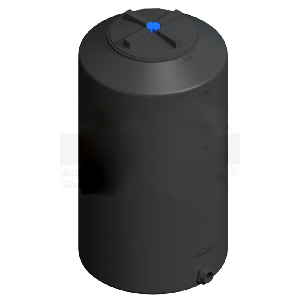 165 Gallon Plastic Vertical Water Storage Tank with 2" Fitting | 43864