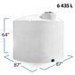 1700 Gallon Plastic Vertical Liquid Storage Tank | 40010