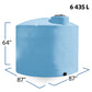 1700 Gallon Plastic Vertical Liquid Storage Tank | 40012