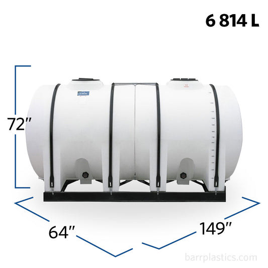 1800 Gallon Plastic Horizontal Leg Tank | FS1800-2W