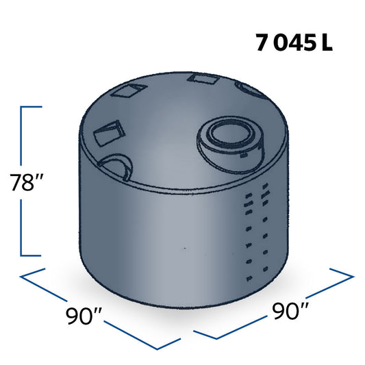 1860 Gallon Plastic Vertical Water Storage Tank | 44520