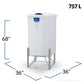 200 Gallon 15 Degree Plastic Cone Bottom Tank | CB0200-36