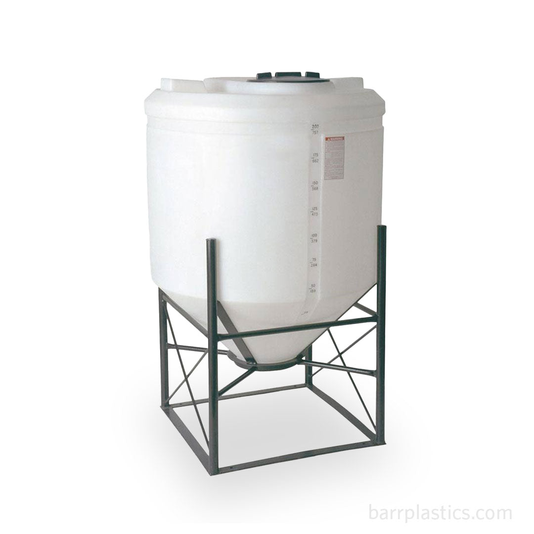 200 Gallon 45 Degree Plastic Cone Bottom Tank | CB0200-42