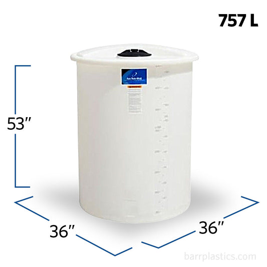 200 Gallon Plastic Vertical Batch Storage Tank | VT0200-36