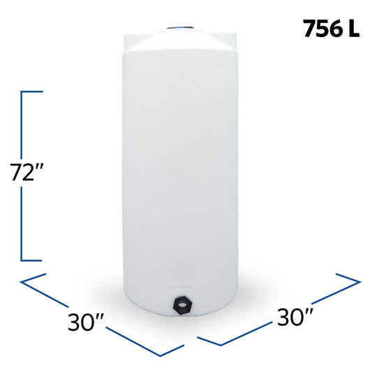 200 Gallon Plastic Vertical Liquid Storage Tank | 41856