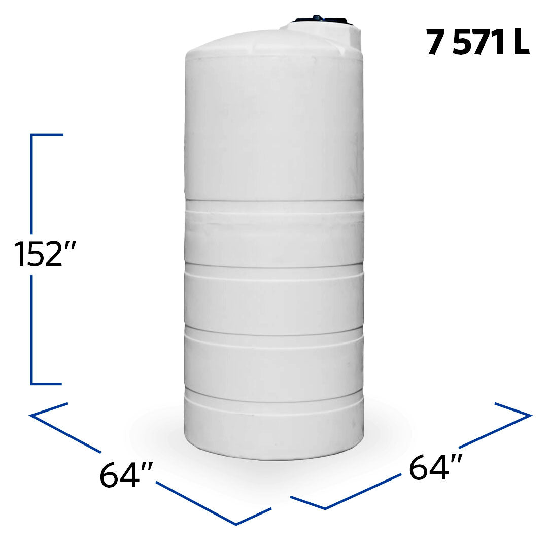 2000 Gallon Plastic Vertical Liquid Storage Tank | 47109