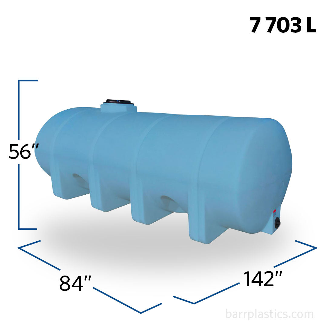 2035 Gallon HDPE Horizontal Elliptical Leg Tank | 40623