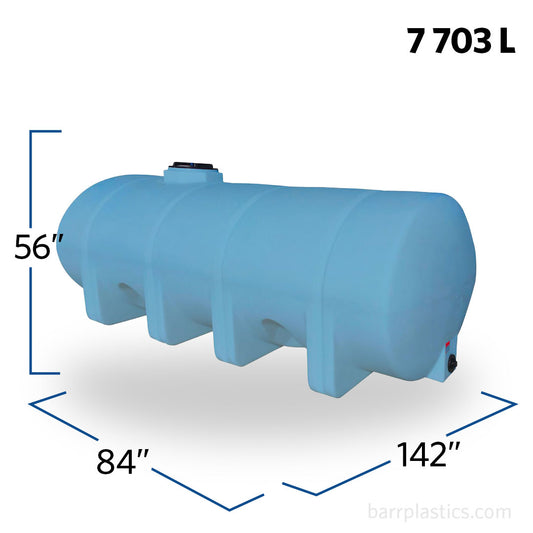 2035 Gallon HDPE Horizontal Elliptical Leg Tank | 40623