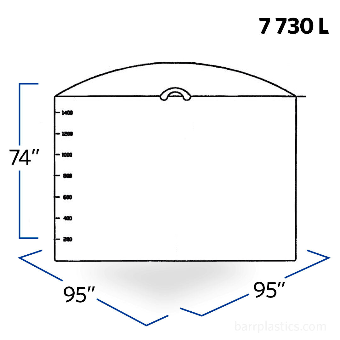 2040 Gallon Plastic Vertical Liquid Storage Tank | 41215