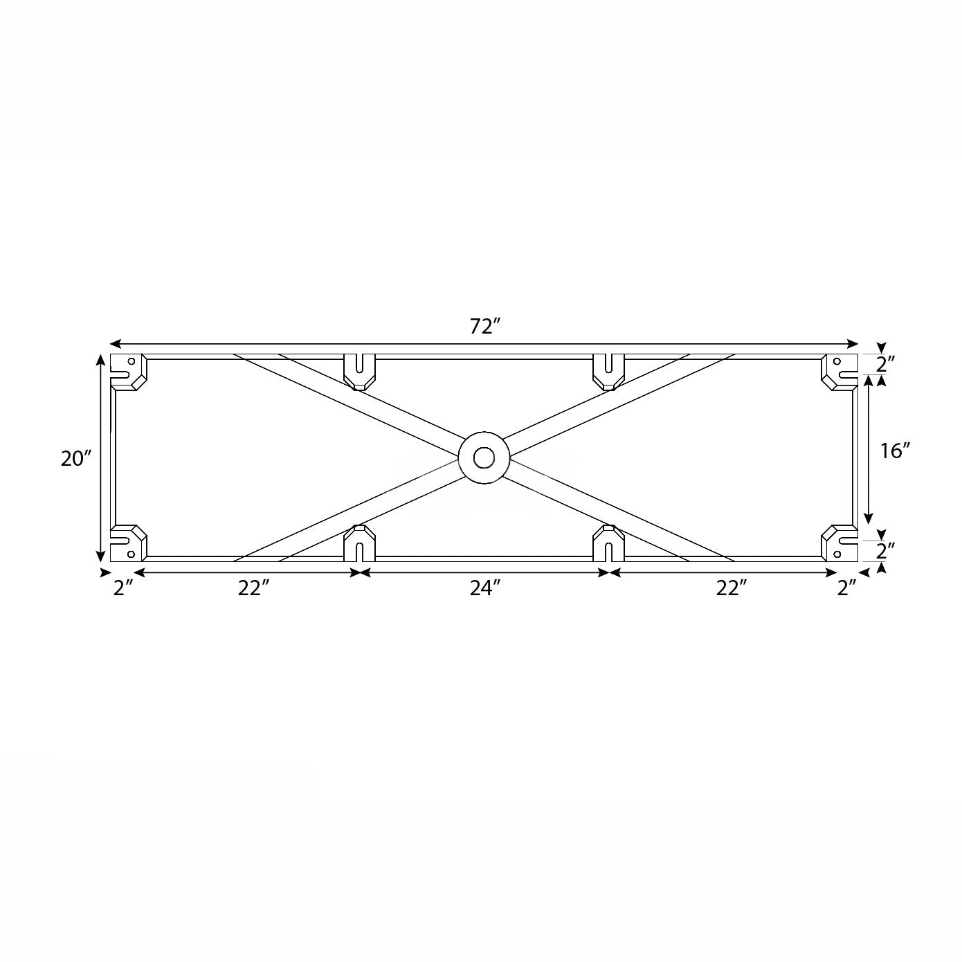 20" X 72" X 8" Dock Float | BD2072-08