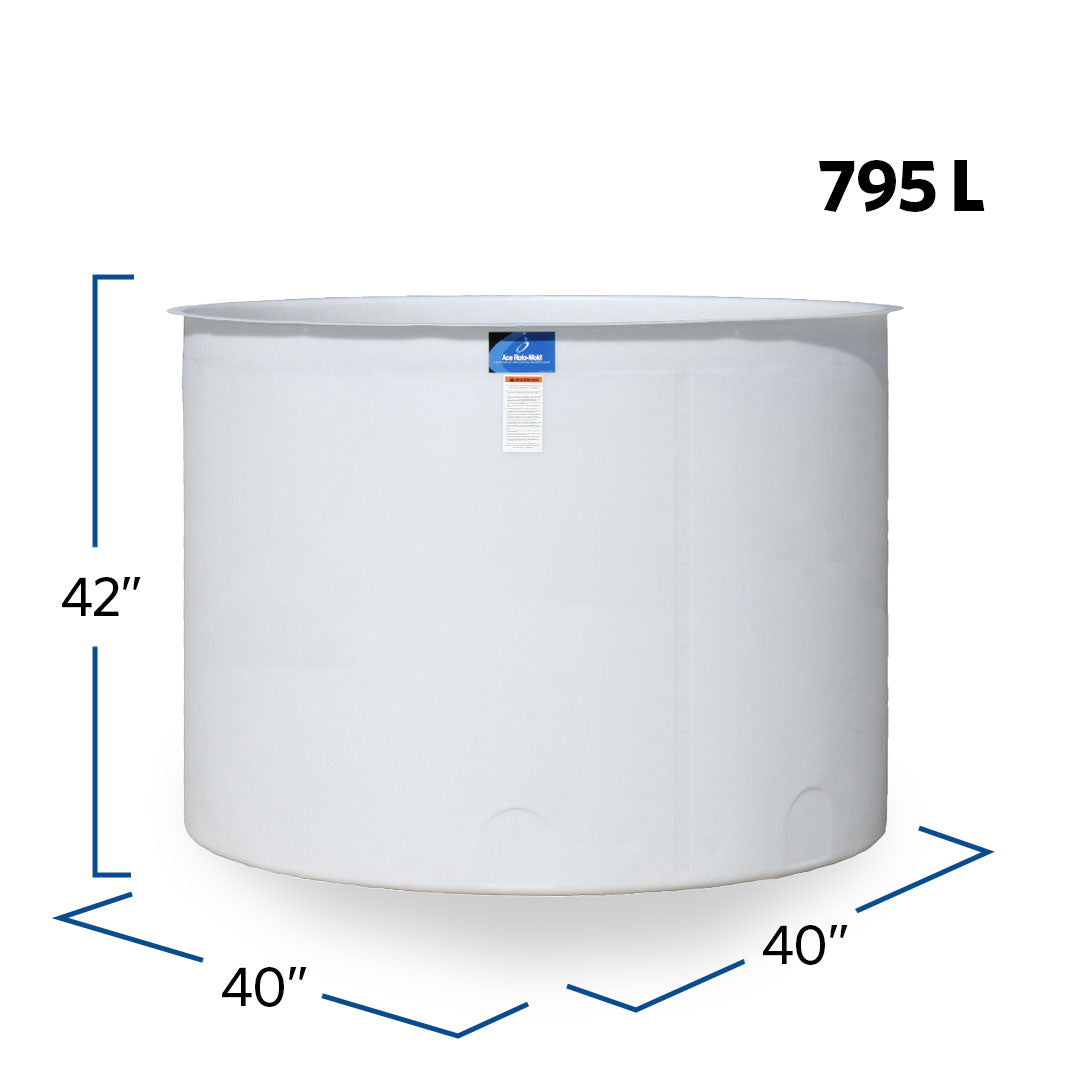 210 Gallon Open Top Vertical Tank | OP0210-40 | BARR Plastics