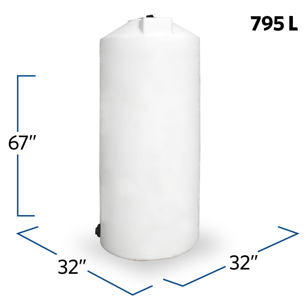 210 Gallon Plastic Vertical Liquid Storage Tank | 47401 | BARR Plastics