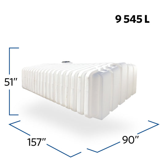 2100 Gallon Low Profile Transport Water Holding Box Tank | 44335