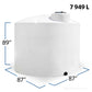 2100 Gallon Plastic Vertical Liquid Storage Tank | 40178