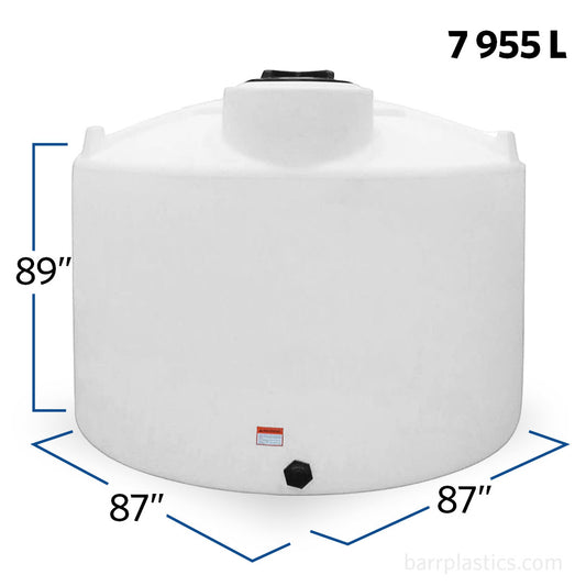 2100 Gallon Plastic Vertical Liquid Storage Tank | 41931