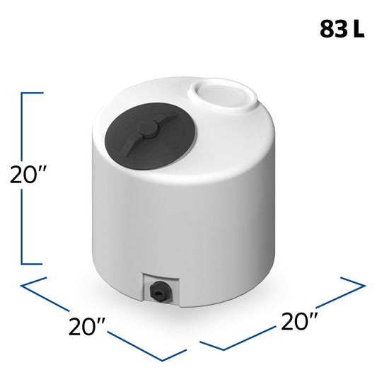 22 Gallon Plastic Vertical Liquid Storage Tank | 43608