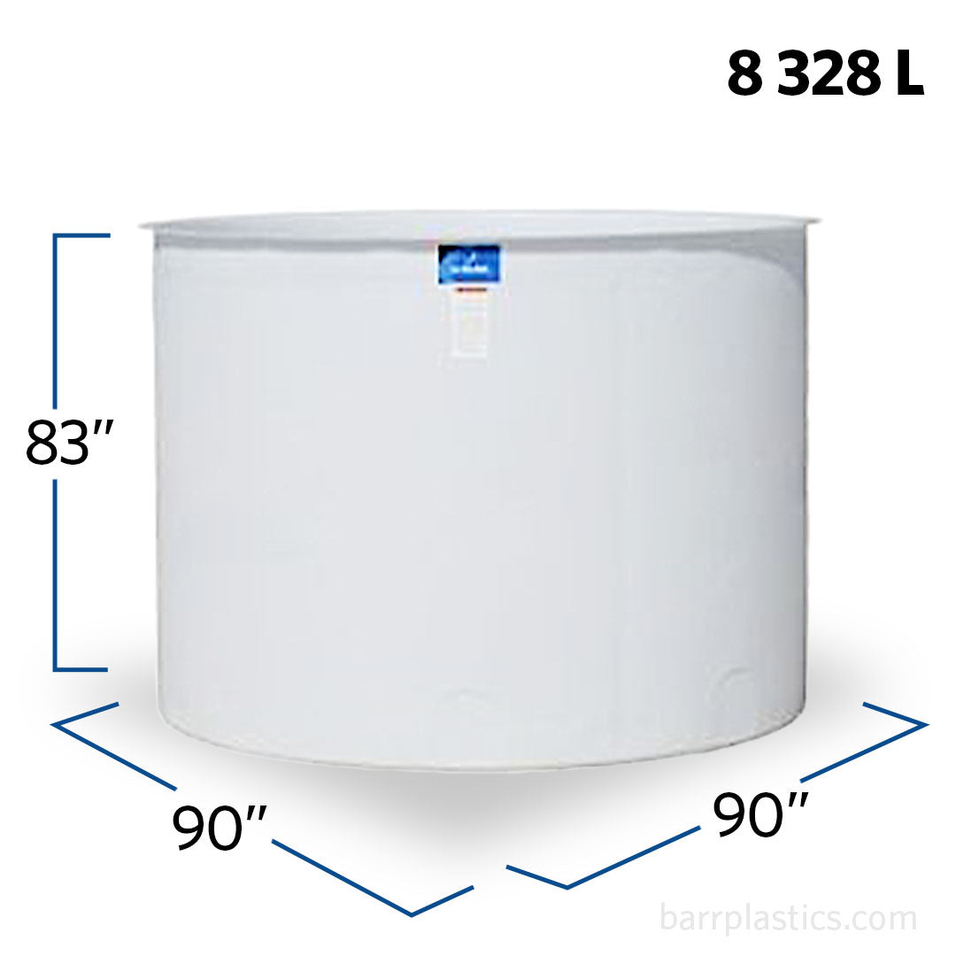 2200 Gallon Plastic Open Top Batch Storage Tank | OP2200-90