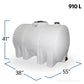 240 Gallon Plastic Horizontal Leg Tank | 41943