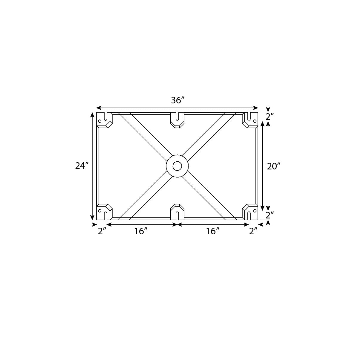 24" X 36" X 12" Dock Float | BD2436-12