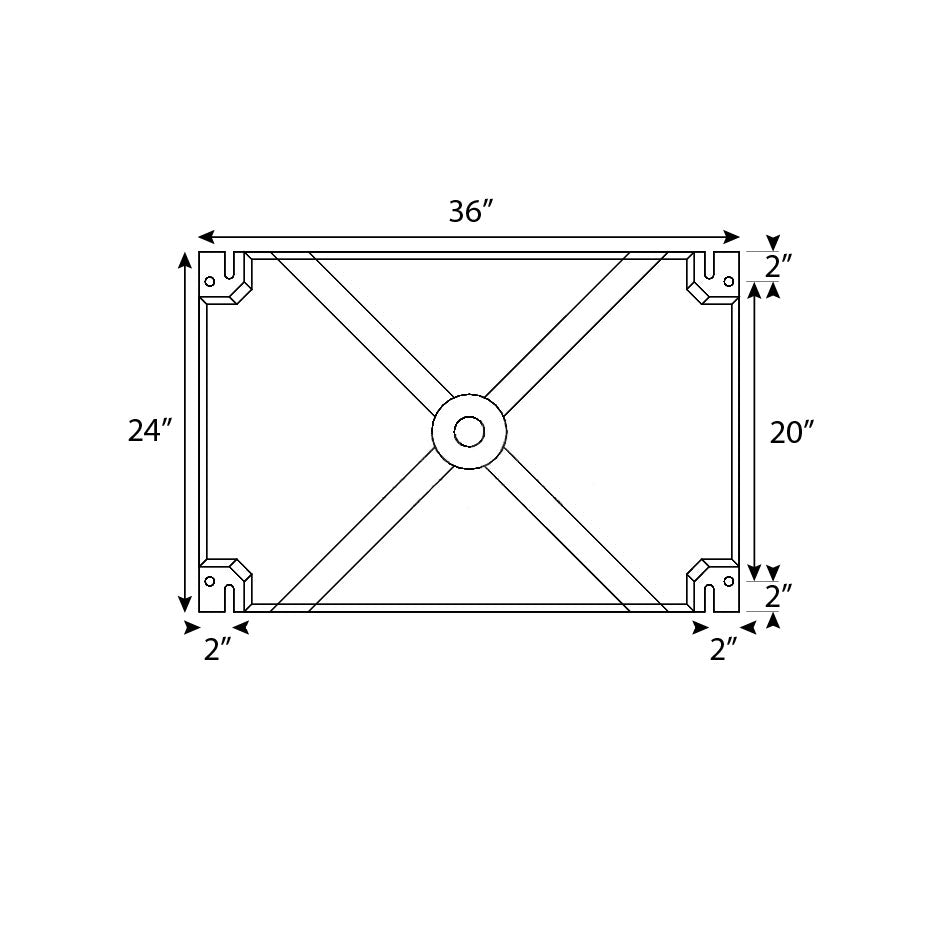 24" X 36" X 16" Dock Float | BD2436-16