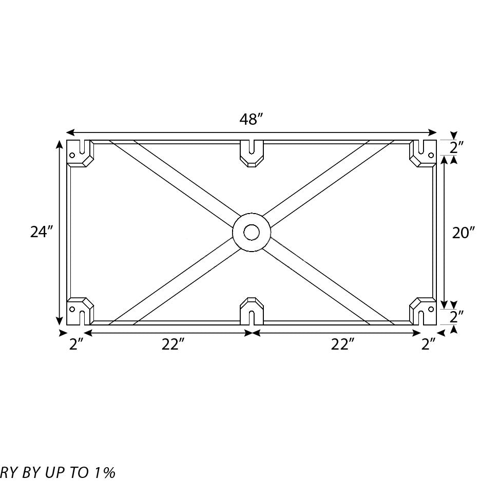 24" X 48" X 12" Dock Float | BD2448-12