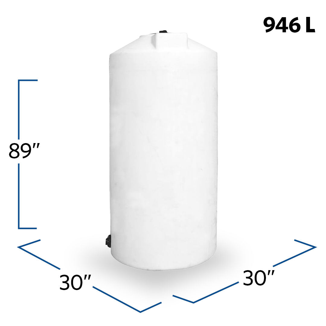 250 Gallon Plastic Vertical Liquid Storage Tank | 41854