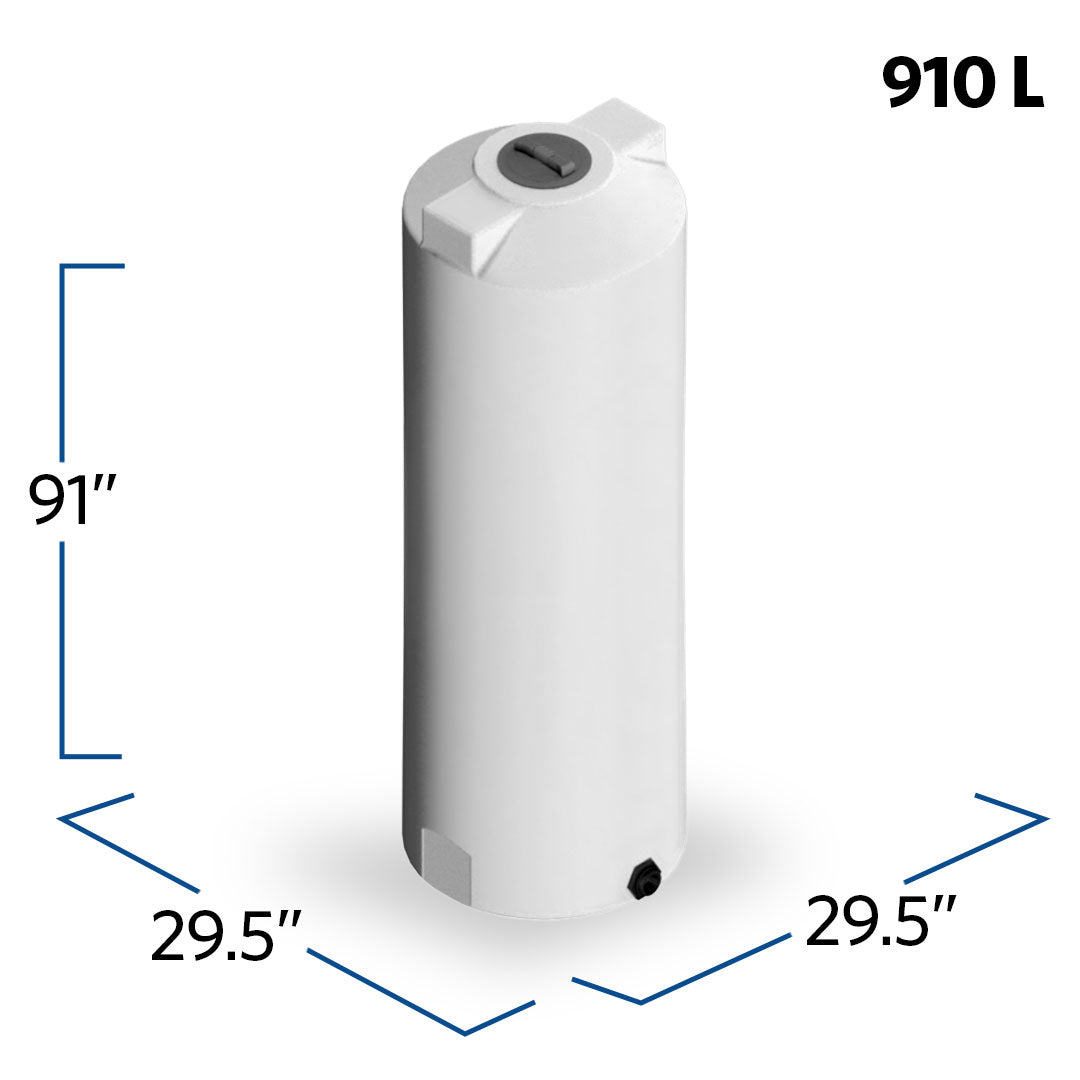 250 Gallon Plastic Vertical Liquid Storage Tank | 43201